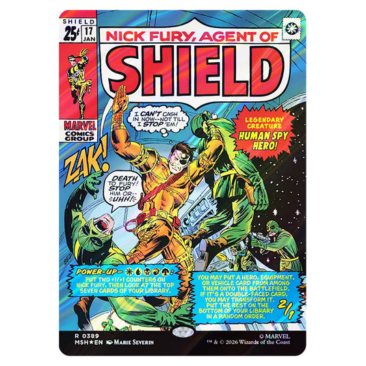 Nick Fury, Agent of S.H.I.E.L.D. 0389 card from the Magic The Gathering set Marvel Super Heroes