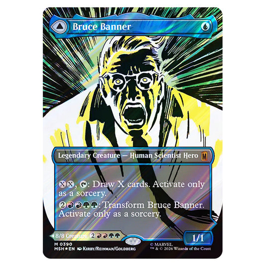 Bruce Banner // The Incredible Hulk 0390 card from the Magic The Gathering set Marvel Super Heroes