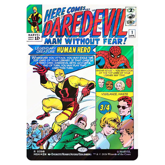 Daredevil, Man Without Fear 0398 card from the Magic The Gathering set Marvel Super Heroes