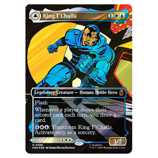 King T'Challa // Black Panther, Hope Enduring 0399 card from the Magic The Gathering set Marvel Super Heroes