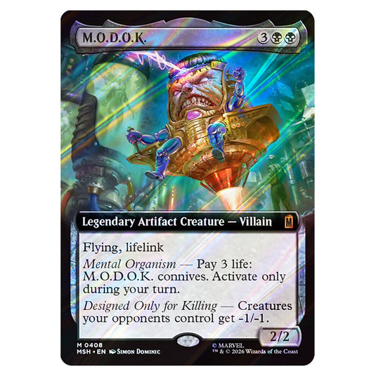 M.O.D.O.K. 0408 card from the Magic The Gathering set Marvel Super Heroes