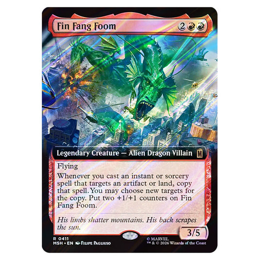 Fin Fang Foom 0411 card from the Magic The Gathering set Marvel Super Heroes