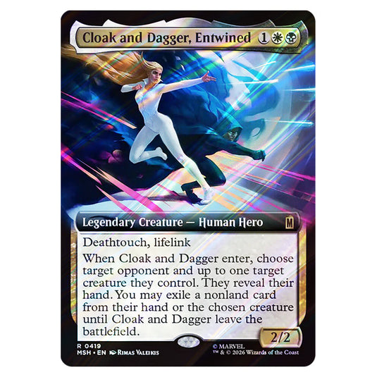 Cloak and Dagger, Entwined 0419 card from the Magic The Gathering set Marvel Super Heroes