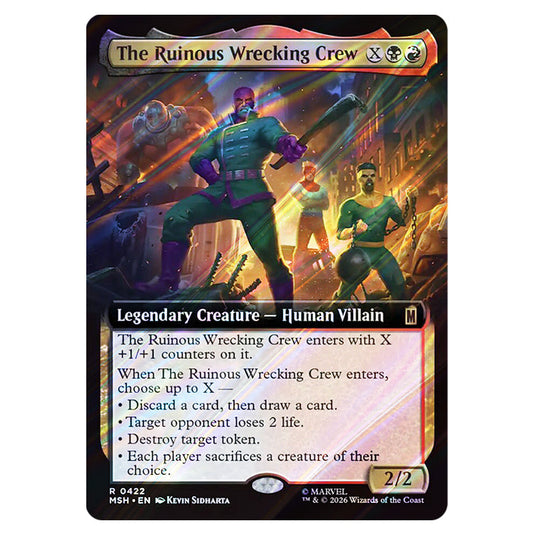 The Ruinous Wrecking Crew 0422 card from the Magic The Gathering set Marvel Super Heroes