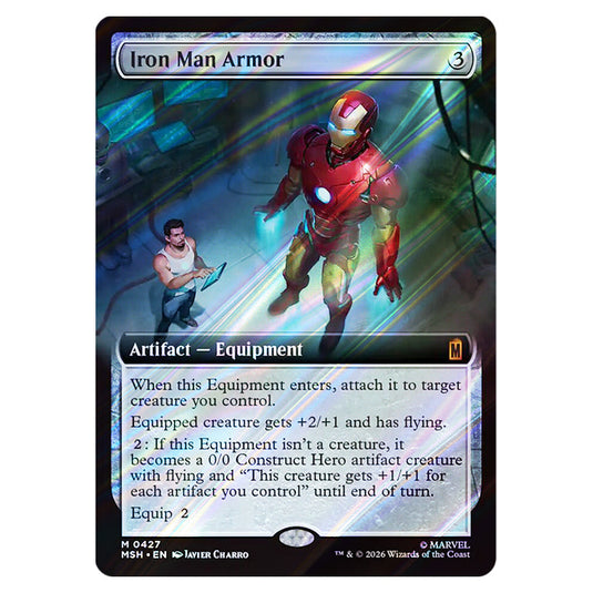 Iron Man Armor 0427 card from the Magic The Gathering set Marvel Super Heroes