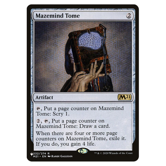 Mazemind Tome M21-232 card from the Magic The Gathering set The List