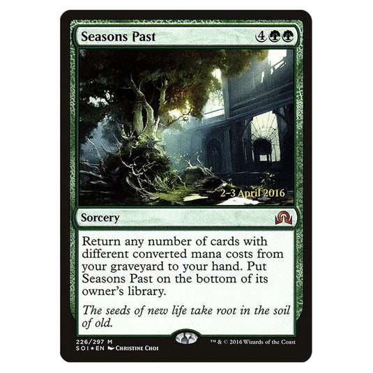Seasons Past 226s card from the Magic The Gathering set Shadows Over Innistrad Promos