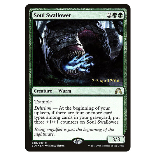 Soul Swallower 230s card from the Magic The Gathering set Shadows Over Innistrad Promos