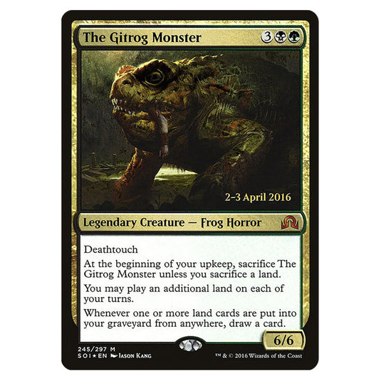 The Gitrog Monster 245s card from the Magic The Gathering set Shadows Over Innistrad Promos