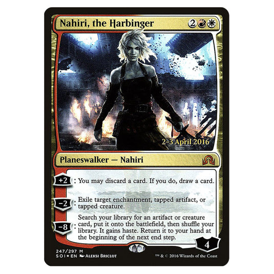 Nahiri, the Harbinger 247s card from the Magic The Gathering set Shadows Over Innistrad Promos