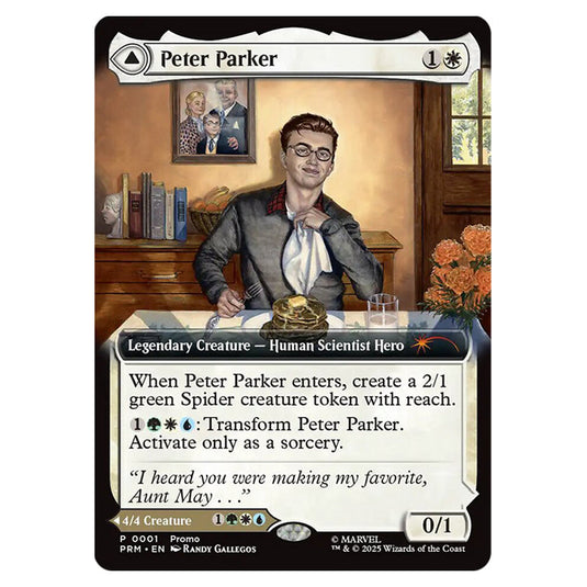 Peter Parker // Amazing Spider-Man 0001 card from the Magic The Gathering set Marvel's Spider-Man Promos