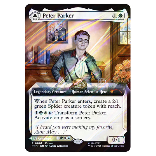 Peter Parker // Amazing Spider-Man 0001 card from the Magic The Gathering set Marvel's Spider-Man Promos