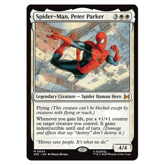 Spider-Man, Peter Parker 0004 card from the Magic The Gathering set Marvel's Spider-Man Eternal