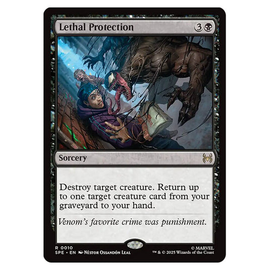 Lethal Protection 0010 card from the Magic The Gathering set Marvel's Spider-Man Eternal