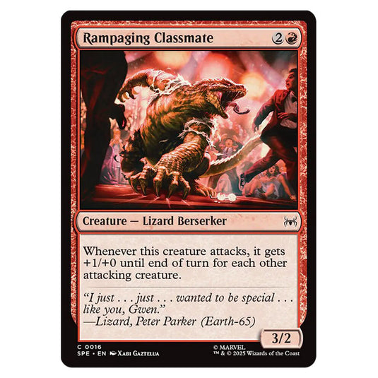 Rampaging Classmate 0016 card from the Magic The Gathering set Marvel's Spider-Man Eternal