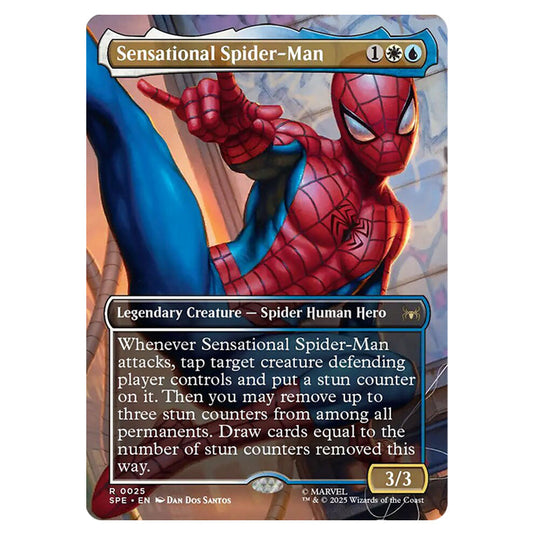 Sensational Spider-Man 0025 card from the Magic The Gathering set Marvel's Spider-Man Eternal