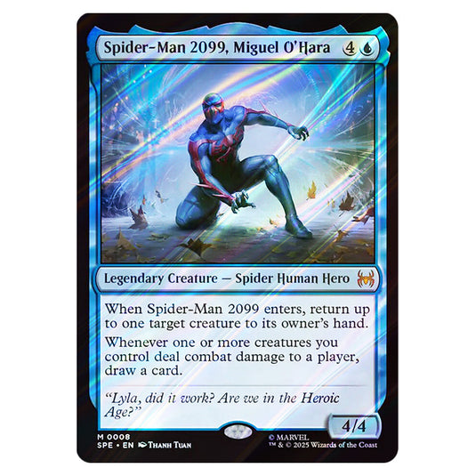 Spider-Man 2099, Miguel O'Hara 0008 card from the Magic The Gathering set Marvel's Spider-Man Eternal