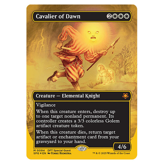 Cavalier of Dawn 0094 card from the Magic The Gathering set Aetherdrift - Special Guests