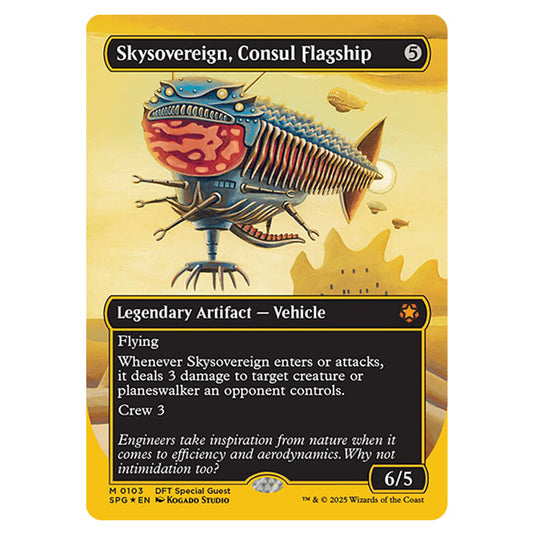 Skysovereign, Consul Flagship 0103 card from the Magic The Gathering set Aetherdrift - Special Guests