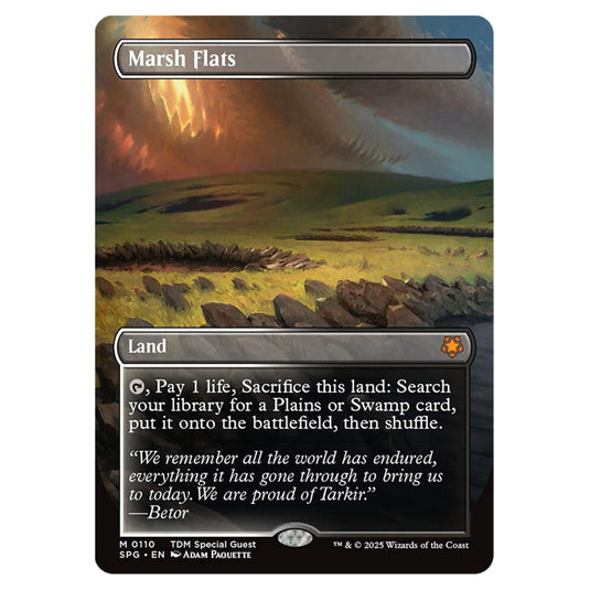 Marsh Flats 0110 card from the Magic The Gathering set Tarkir: Dragonstorm - Special Guests