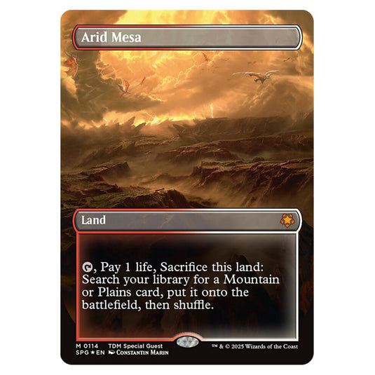 Arid Mesa 0114 card from the Magic The Gathering set Tarkir: Dragonstorm - Special Guests