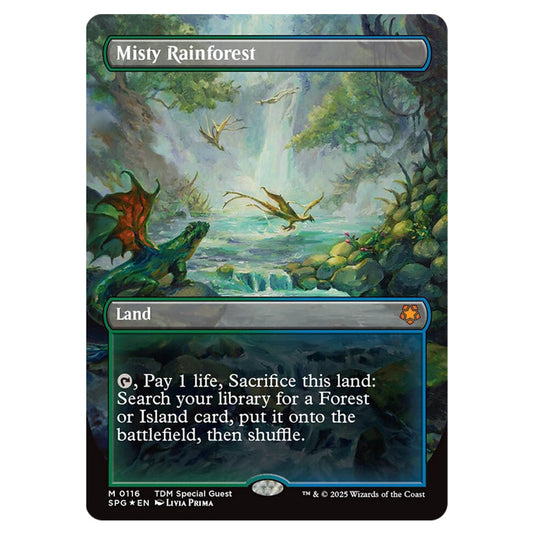 Misty Rainforest 0116 card from the Magic The Gathering set Tarkir: Dragonstorm - Special Guests