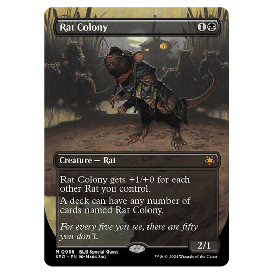 Rat Colony 0056 card from the Magic The Gathering set Bloomburrow - Special Guests