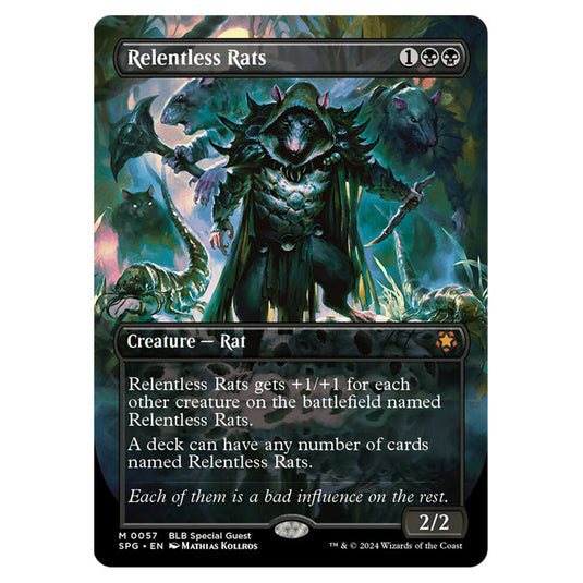 Relentless Rats 0057 card from the Magic The Gathering set Bloomburrow - Special Guests