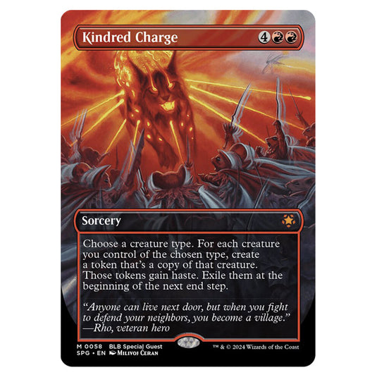 Kindred Charge 0058 card from the Magic The Gathering set Bloomburrow - Special Guests