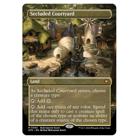 Secluded Courtyard 0063 card from the Magic The Gathering set Bloomburrow - Special Guests