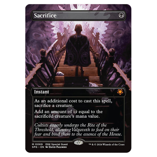 Sacrifice 0069 card from the Magic The Gathering set Duskmourn House of Horror - Special Guests