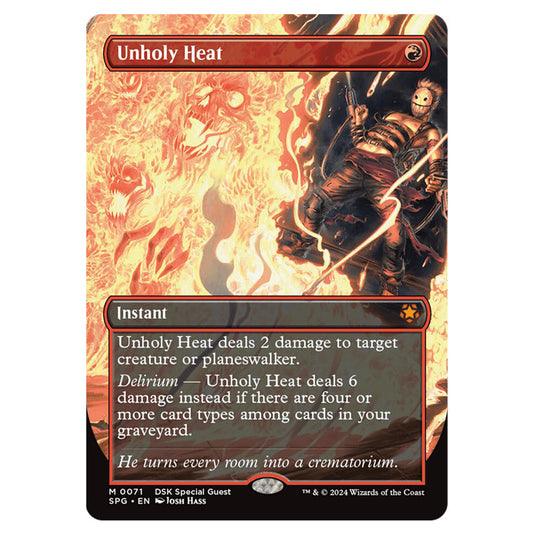 Unholy Heat 0071 card from the Magic The Gathering set Duskmourn House of Horror - Special Guests