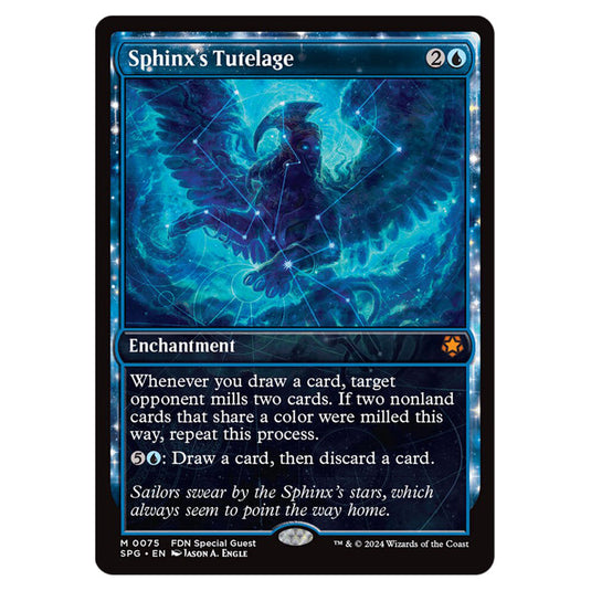 Sphinx's Tutelage 0075 card from the Magic The Gathering set Foundations - Special Guests