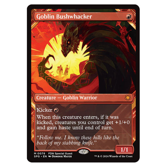 Goblin Bushwhacker 0078 card from the Magic The Gathering set Foundations - Special Guests