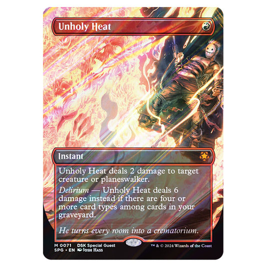 Unholy Heat 0071 card from the Magic The Gathering set Duskmourn House of Horror - Special Guests