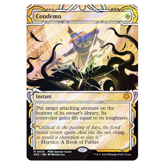 Condemn 0074 card from the Magic The Gathering set Foundations - Special Guests