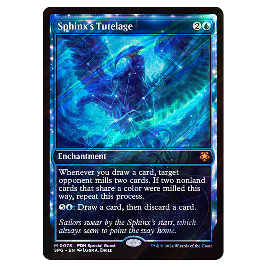 Sphinx's Tutelage 0075 card from the Magic The Gathering set Foundations - Special Guests