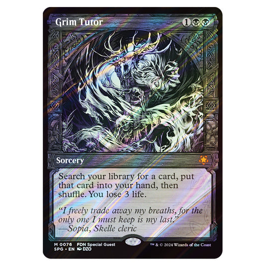 Grim Tutor 0076 card from the Magic The Gathering set Foundations - Special Guests