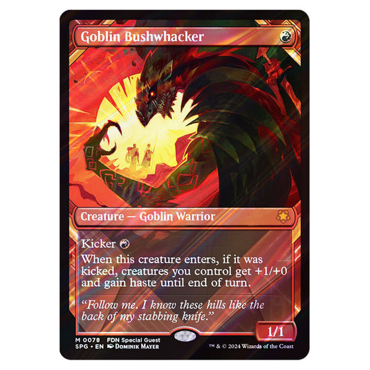 Goblin Bushwhacker 0078 card from the Magic The Gathering set Foundations - Special Guests