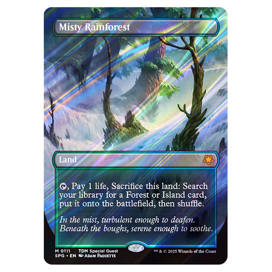 Misty Rainforest 0111 card from the Magic The Gathering set Tarkir: Dragonstorm - Special Guests