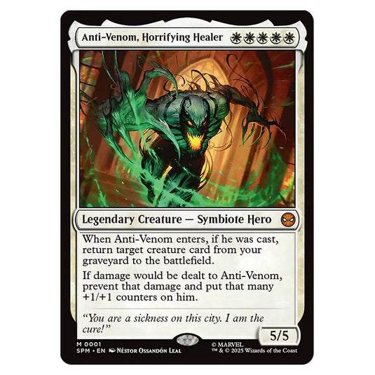 Anti-Venom, Horrifying Healer 0001 card from the Magic The Gathering set Marvel's Spider-Man