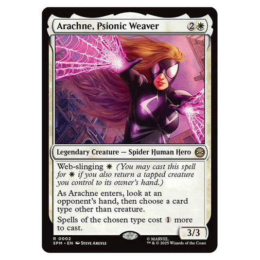 Arachne, Psionic Weaver 0002 card from the Magic The Gathering set Marvel's Spider-Man