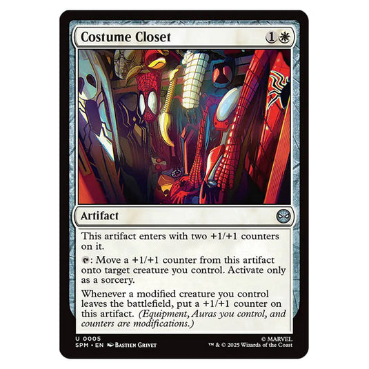 Costume Closet 0005 card from the Magic The Gathering set Marvel's Spider-Man