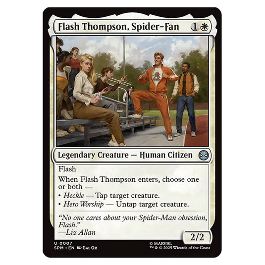 Flash Thompson, Spider-Fan 0007 card from the Magic The Gathering set Marvel's Spider-Man