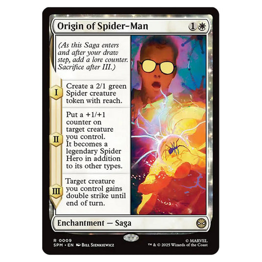 Origin of Spider-Man 0009 card from the Magic The Gathering set Marvel's Spider-Man