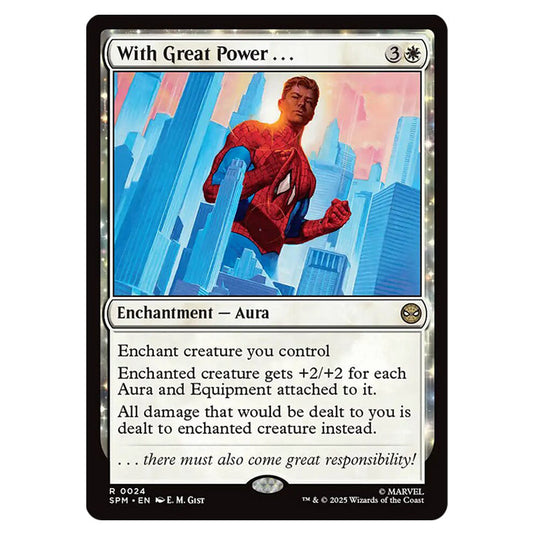 With Great Power... 0024 card from the Magic The Gathering set Marvel's Spider-Man