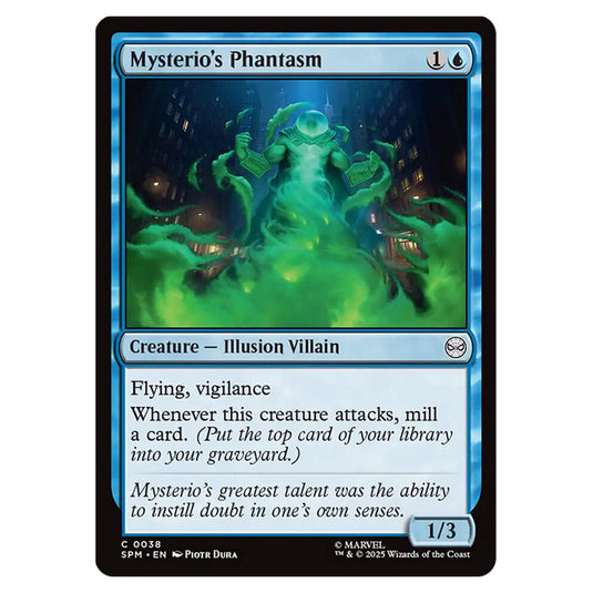 Mysterio's Phantasm 0038 card from the Magic The Gathering set Marvel's Spider-Man