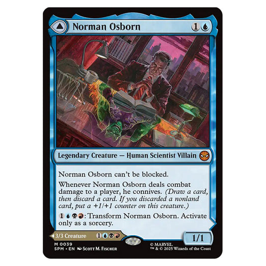 Norman Osborn // Green Goblin 0039 card from the Magic The Gathering set Marvel's Spider-Man