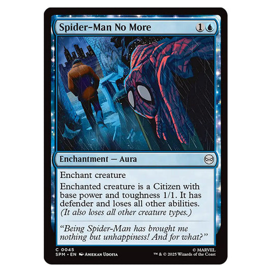 Spider-Man No More 0045 card from the Magic The Gathering set Marvel's Spider-Man