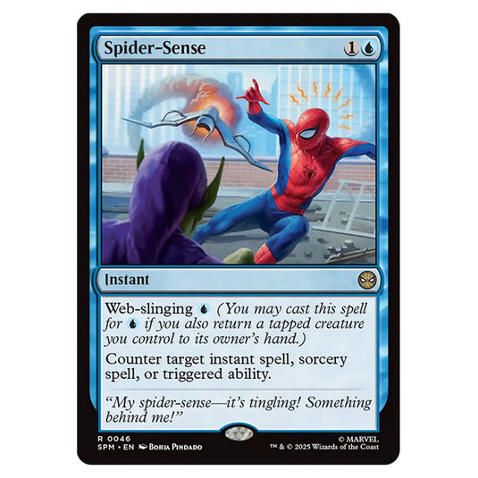 Spider-Sense 0046 card from the Magic The Gathering set Marvel's Spider-Man